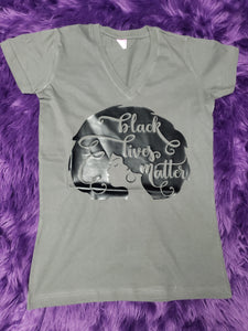 Black Lives Matter Queen V- Neck